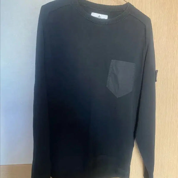 [BUNJANG] Stone Island Pocket Knit Black L / 스톤아일랜드 포켓 니트 L