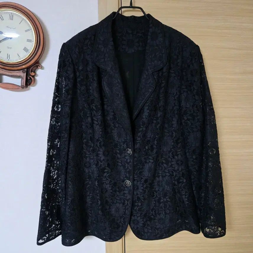 [BUNJANG] Korean-Made Luxury Flower Lace Antique Button Jacket / 국산 고급 플라워 레이스 엔틱 버튼 자켓