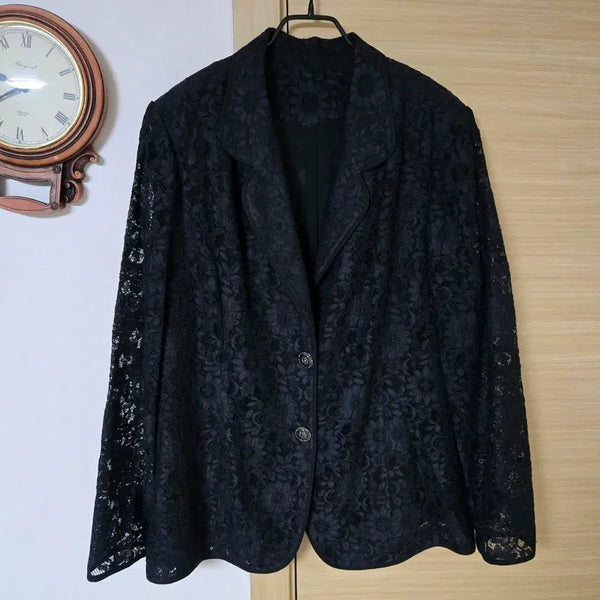 [BUNJANG] Korean-Made Luxury Flower Lace Antique Button Jacket / 국산 고급 플라워 레이스 엔틱 버튼 자켓