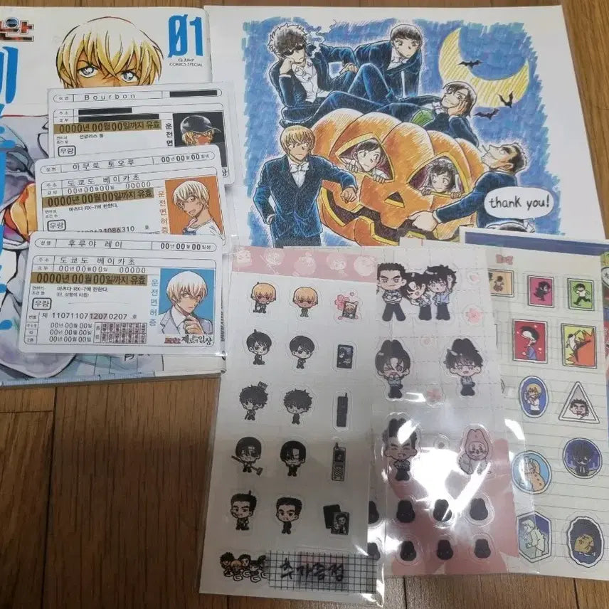 [BUNJANG] Detective Conan Furuya's Cohort Sticker Set / 코난 후루야 동기조 스티커 제로의 일상 면허