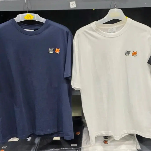 [BUNJANG] Maison Kitsuné 26SS Double Fox Head Embroidery Short Sleeve T-Shirt / 메종키츠네 26SS 더블폭스 헤드 자수 반팔티