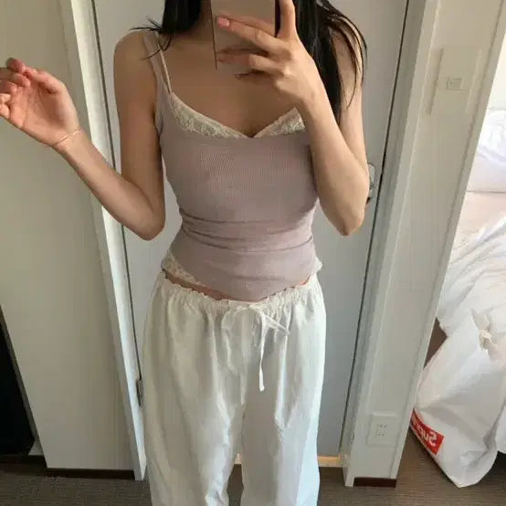 [BUNJANG] Verni Market Parachute Pants Ivory Short Length / 베르니마켓 파라슈트 아이보리 short기장 새상품
