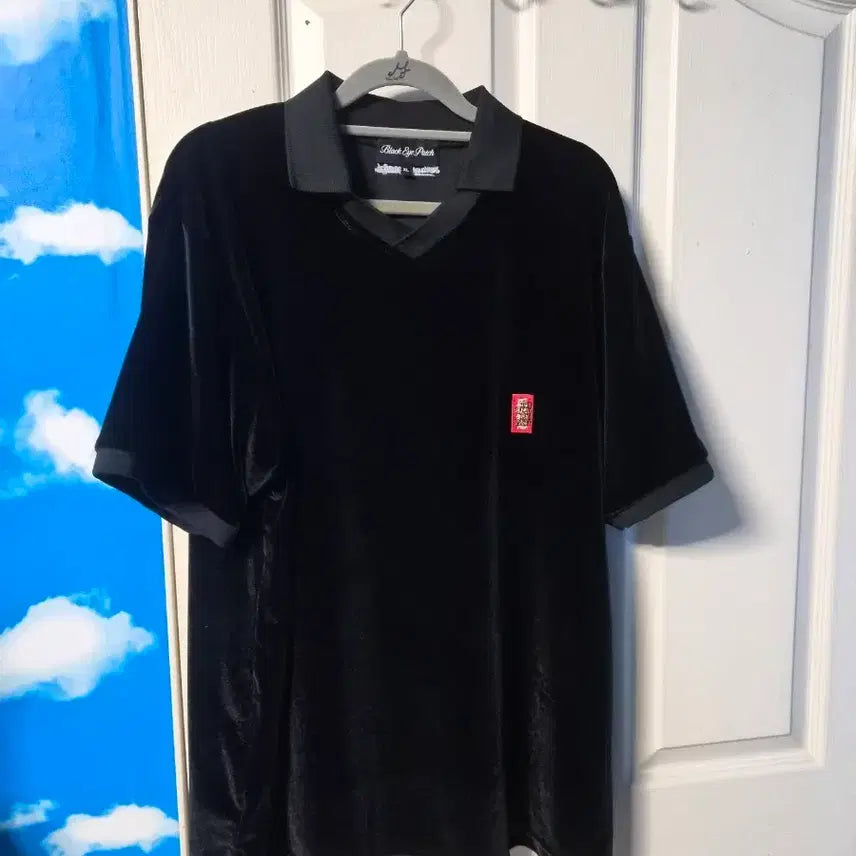 [BUNJANG] Black Eye Patch Velour T-Shirt XL / 블랙아이패치 벨루어 티셔츠 XL