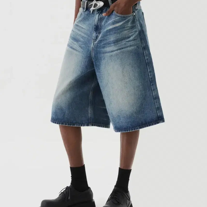 [BUNJANG] DNSR Bermuda Denim Pants Blue / DNSR 디앤에스알 버뮤다 데님팬츠 블루