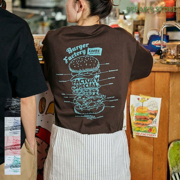 [BUNJANG] FREAK'S STORE x Burger Factory Big Silhouette Back Print Crewneck T-Shirt / 프릭스스토어 별주 버거팩토리 빅 실루엣 백 프린트 크루넥 티셔츠