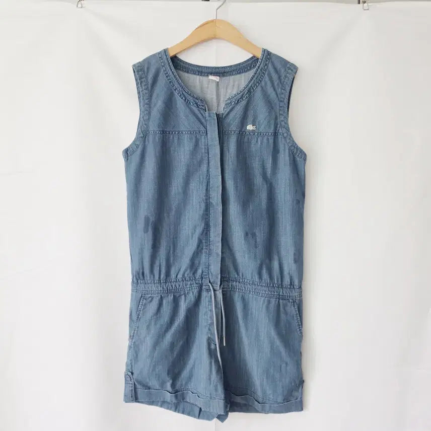 [BUNJANG] Lacoste Cotton Denim Jumpsuit / 라코스테 점프수트 M