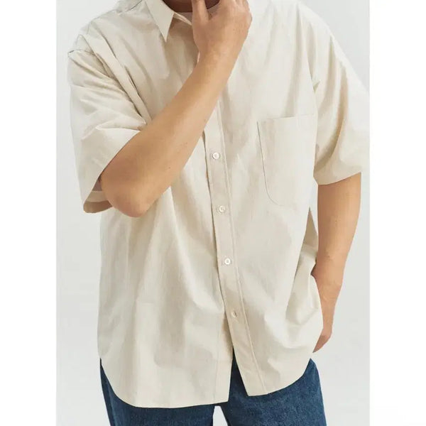 [BUNJANG] Brueman Cotton Short Sleeve Shirt / M | 브루먼 코튼 쇼트 슬리브 셔츠