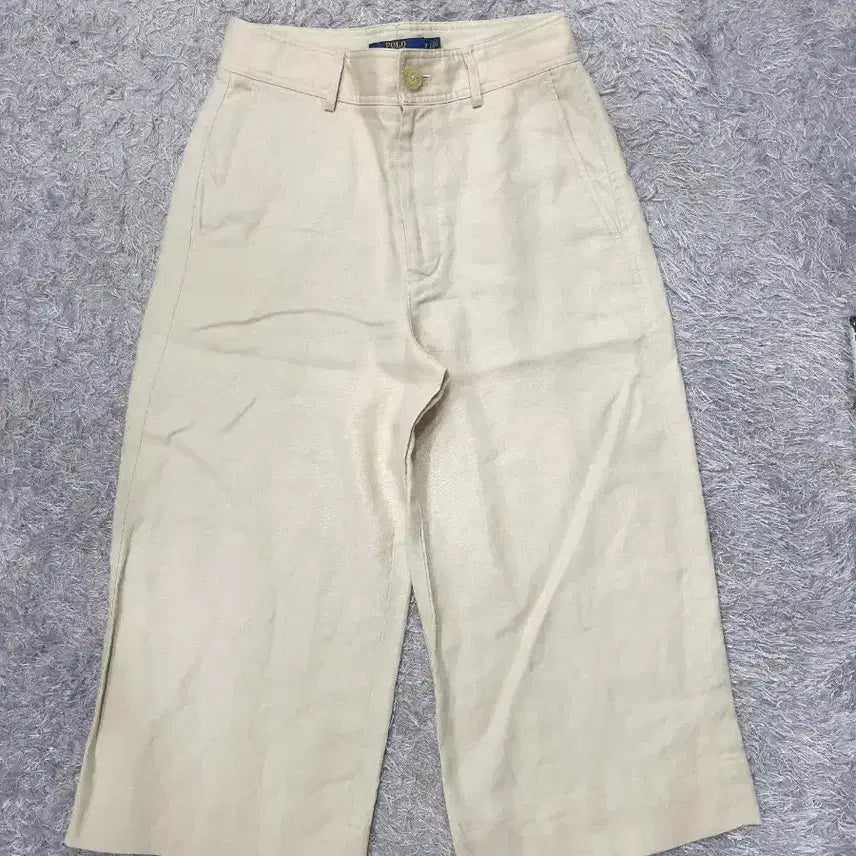 [BUNJANG] Polo Ralph Lauren Linen Wide Pants Beige / 폴로 랄프로렌 바지 린넨 와이드 팬츠 베이지 신형탭 30
