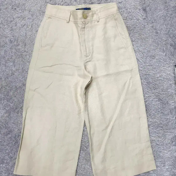 [BUNJANG] Polo Ralph Lauren Linen Wide Pants Beige / 폴로 랄프로렌 바지 린넨 와이드 팬츠 베이지 신형탭 30