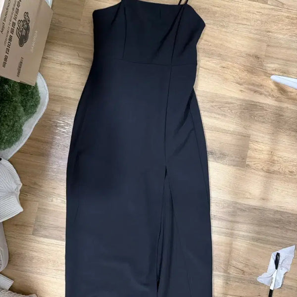 [BUNJANG] Zara Slit Long Dress Black / 자라 슬릿 원피스