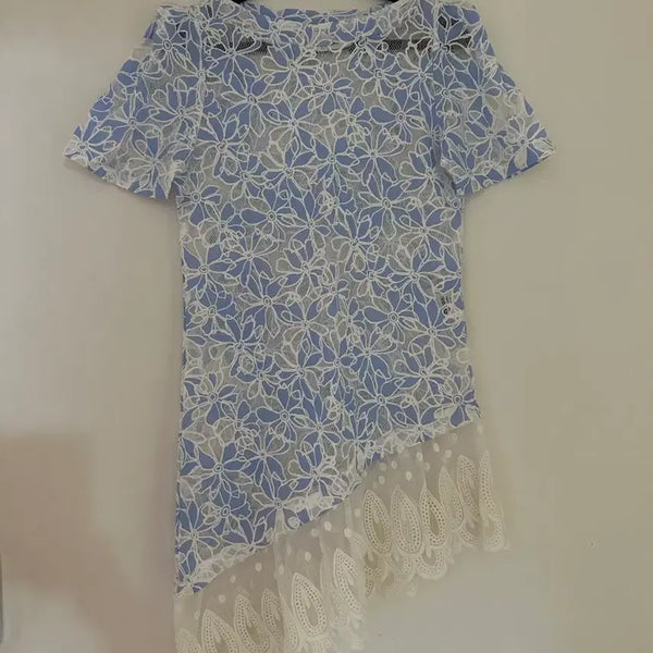 [BUNJANG] Lace Long Blouse / (새상품) 레이스 롱 블라우스