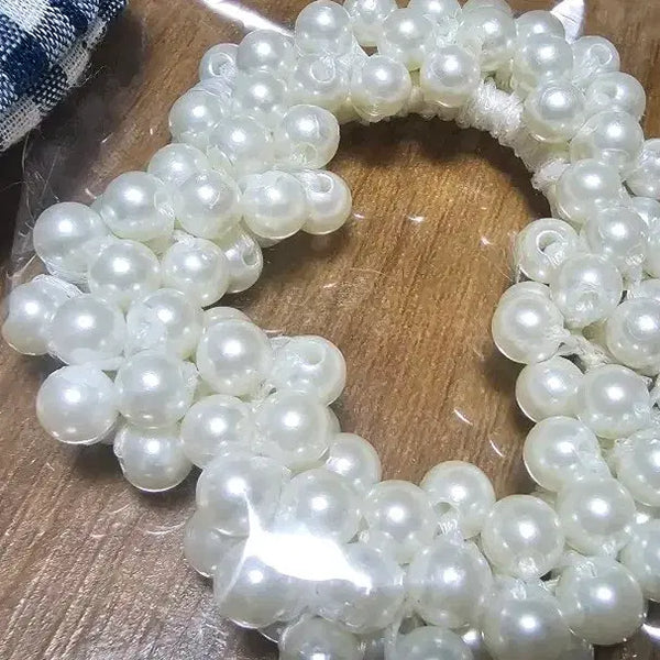 [BUNJANG] Pearl Hair Tie & Scrunchie Set / 진주모양 머리끈 (+ 곱창 머리끈 스크런치)