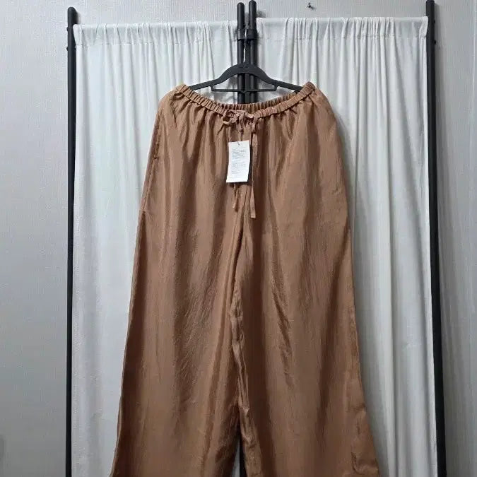 [BUNJANG] Celeb Shop Acetate 100% Wide Pants (Brown) / 셀렙샵 와이드 팬츠