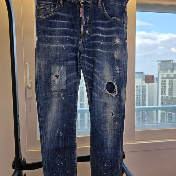 [BUNJANG] Dsquared2 Cat Wash Skater Fit Jeans (Size 44) / 정품 디스퀘어드2 캣워싱 스케이터핏 44