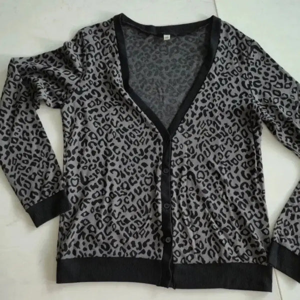 [BUNJANG] Women's Leopard Print Cardigan / 호피무늬 가디건 여성