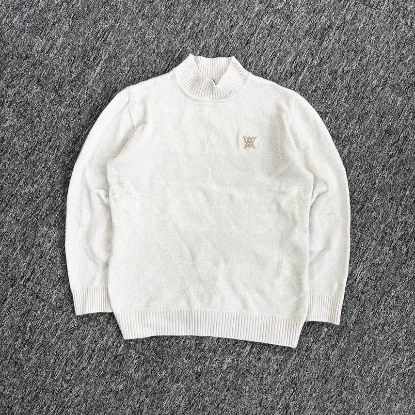 [BUNJANG] Annew Golf Highneck Ivory Knit XL / 어뉴 골프 하이넥 아이보리 니트 XL