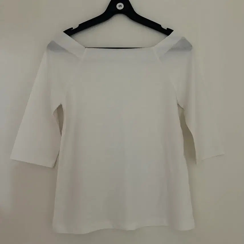[BUNJANG] White Square Neck Short Sleeve T-Shirt / (새상품) 화이트 티셔츠