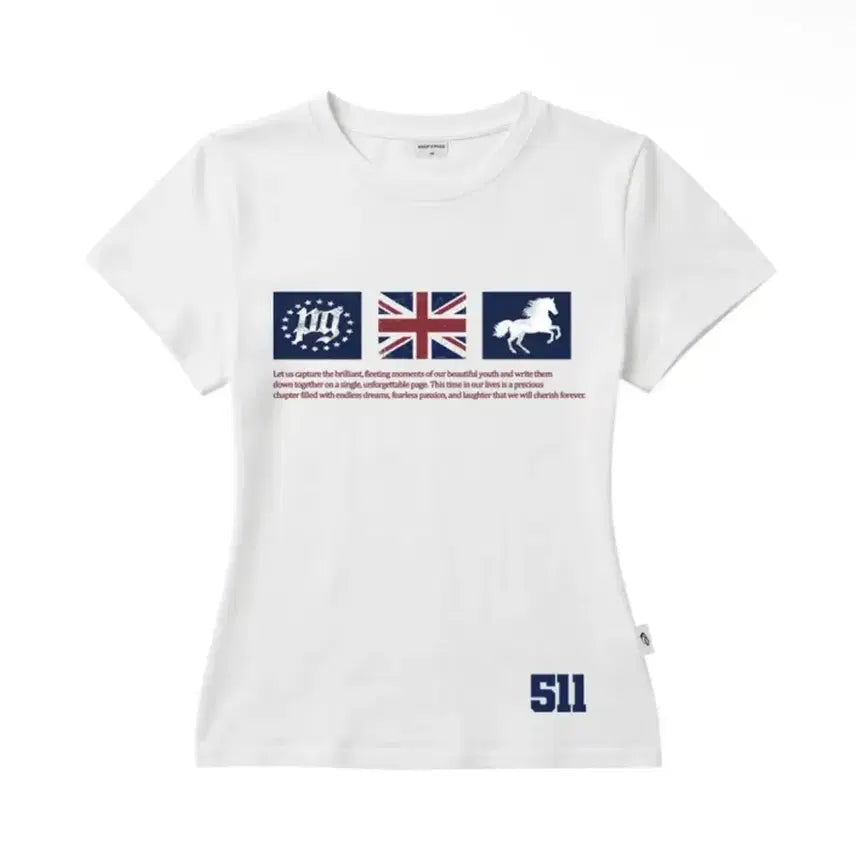 [BUNJANG] PG Star Printed Slim Fit Short Sleeve T-Shirt / PG스타 프린트 슬림핏 반팔티
