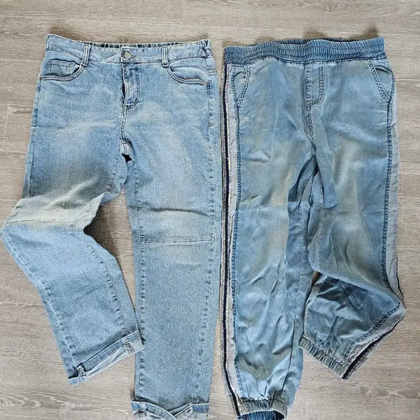 [BUNJANG] Women's Casual Denim Jeans Set (2 Pairs) / 여름 청바지 2장