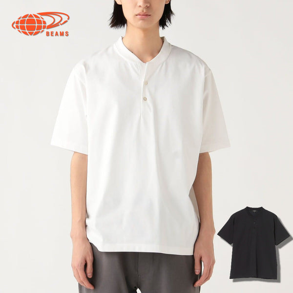 [BUNJANG] BEAMS HEART Skipper Henly Neck Cooling T-Shirt / 빔즈 하트 스키퍼 헨리넥 냉감 티셔츠