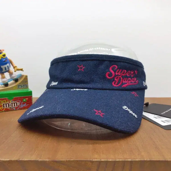 [BUNJANG] SUPER DUPER Navy Golf Sun Cap Hat / [새상품고급 골프 썬캡 모자 SUPER DUPER 슈퍼두퍼 네이비