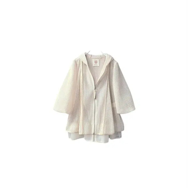 [BUNJANG] Doho Mesh Hooded Jacket - Beige / 도호 메쉬  후드 자켓