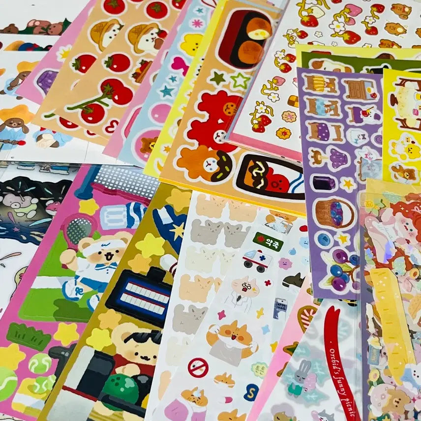 [BUNJANG] Seal Sticker Random Pack for Diary Decor / (처분) 씰스티커 스티커 랜덤팩 / 다꾸 입문 초보