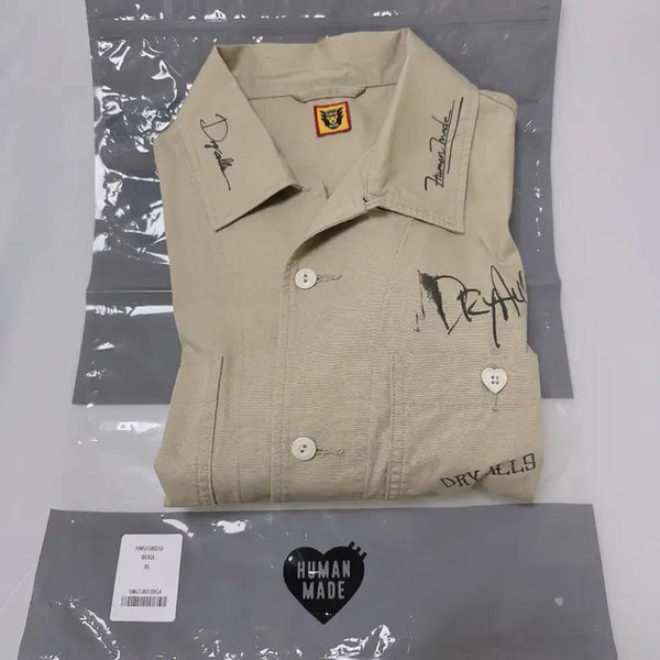 [BUNJANG] Human Made Beige Graffiti Jacket XL / (정품 새상품)휴먼메이드 베이지 그래피티 자켓 XL
