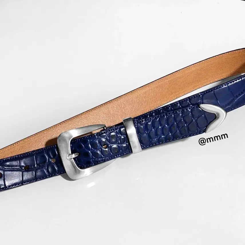 [BUNJANG] Unisex Croker Western Leather Belt / [Unisex] 크로커 웨스턴 가죽 벨트