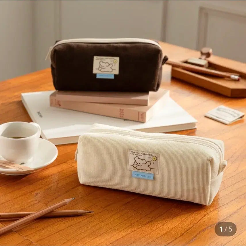 [BUNJANG] Livework Genuine Koi Corduroy Pencil Pouch / [라이브워크] 정품 코이 코듀로이 펜슬 파우치 필통 펜케이스 파우치