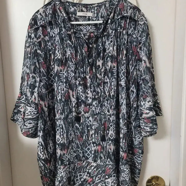 [BUNJANG] System Chiffon Blouse / 시스템 쉬폰 블라웃