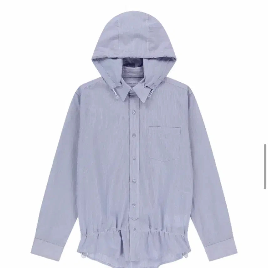 [BUNJANG] Sansan Gear Striped Hoodie Shirt Blue Size 1 / 산산기어 스트라이프 후드 셔츠 블루 1사이즈