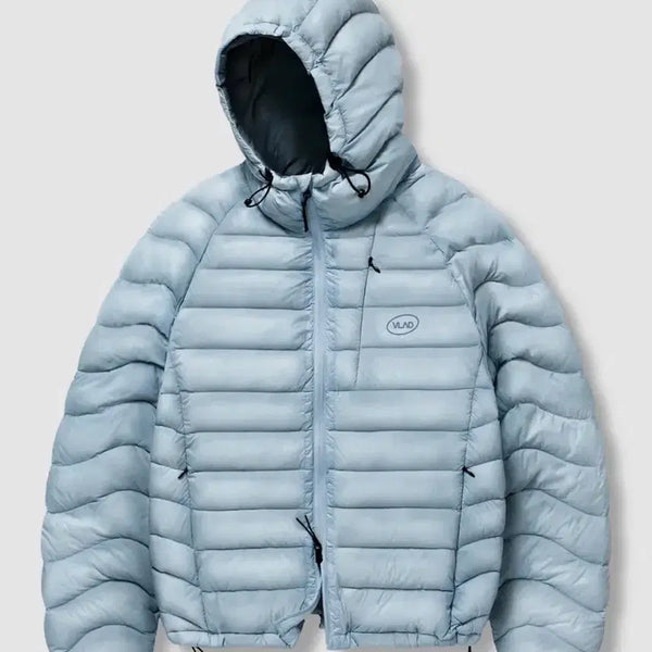 [BUNJANG] DIMITRI BLACK VLAD Light Shell Hooded Jacket - Sky Blue / 디미트리블랙 VLAD 라이트 쉘 경량 다운 자켓_후디드 스카이 블루
