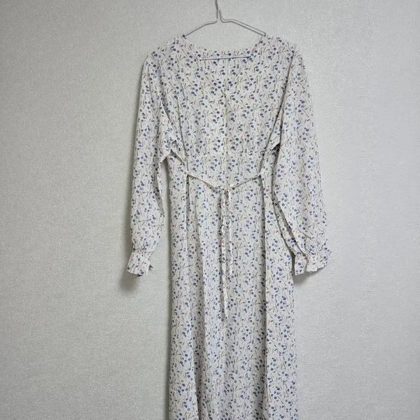 [BUNJANG] Floral Pattern Long Dress / 플로럴 패턴 롱 원피스