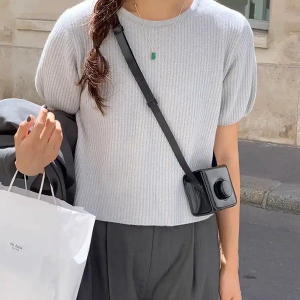 [BUNJANG] Underbee Mayvi Miel Half Short-Sleeve Knit / 새상품 언더비 Mayvi Miel half 반팔니트