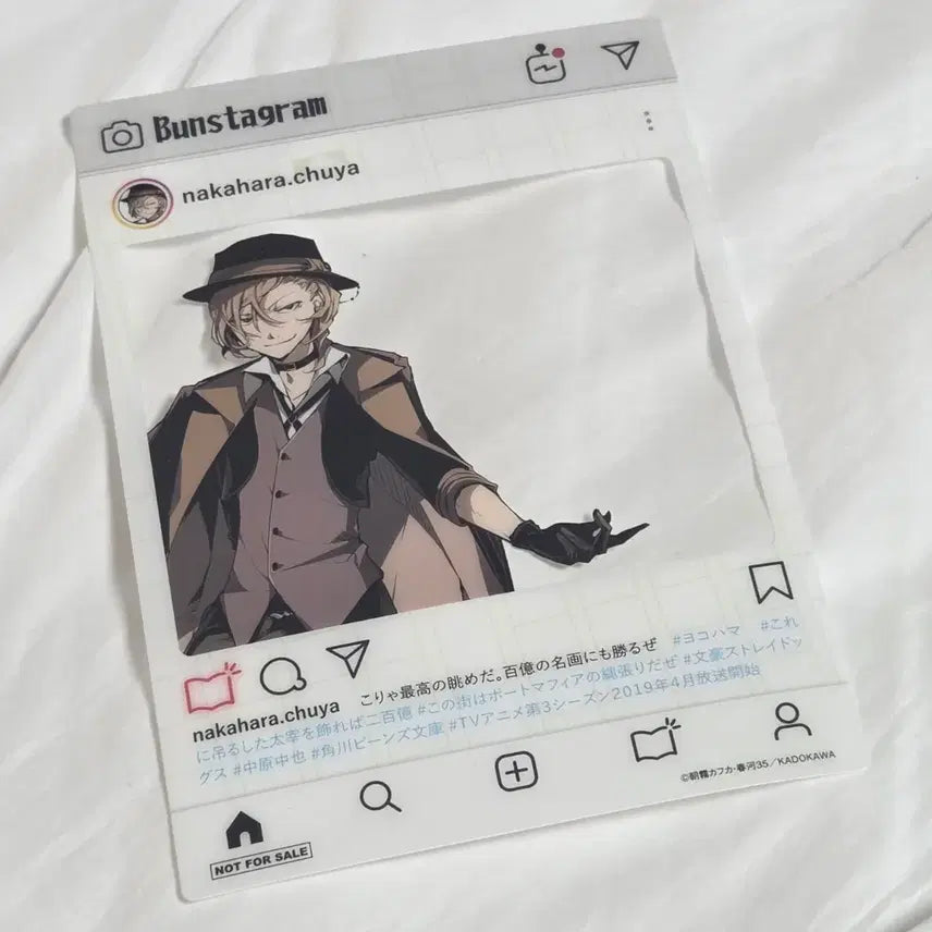 [BUNJANG] Bungo Stray Dogs Chuuya Nakahara Instagram Clear Card / 문스독 문호스트레이독스 츄야 인스타 투명카드 판매합니다