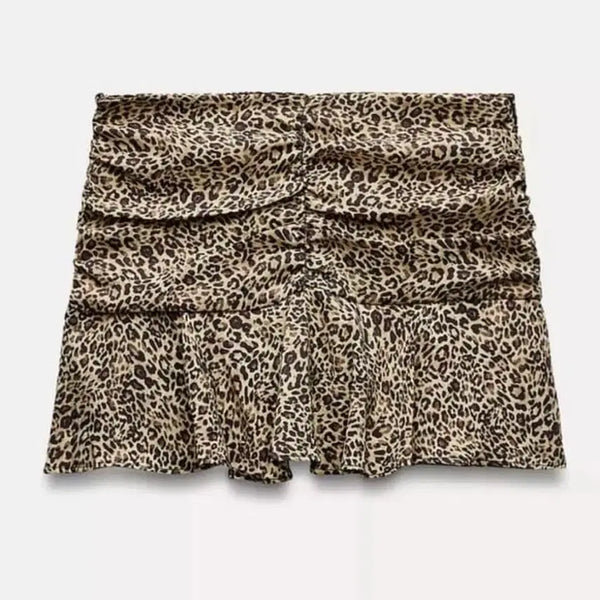 [BUNJANG] ZARA Leopard Shirring Skirt Pants L / ZARA 래오파드 셔링 스커트팬츠 L