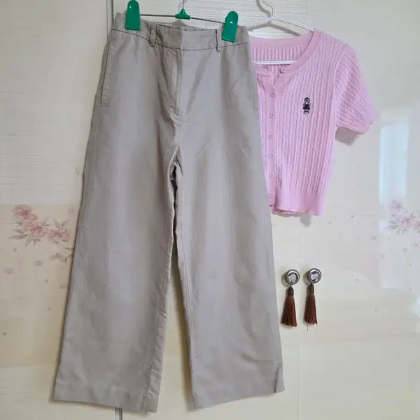 [BUNJANG] Linen Beige Straight Pants / 린넨  베이지 일자바지