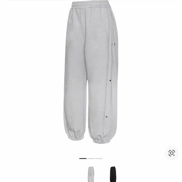 [BUNJANG] MJD Side Snap Sweatpants L - Light Grey / MJD 사이드스냅 스웻팬츠 L
