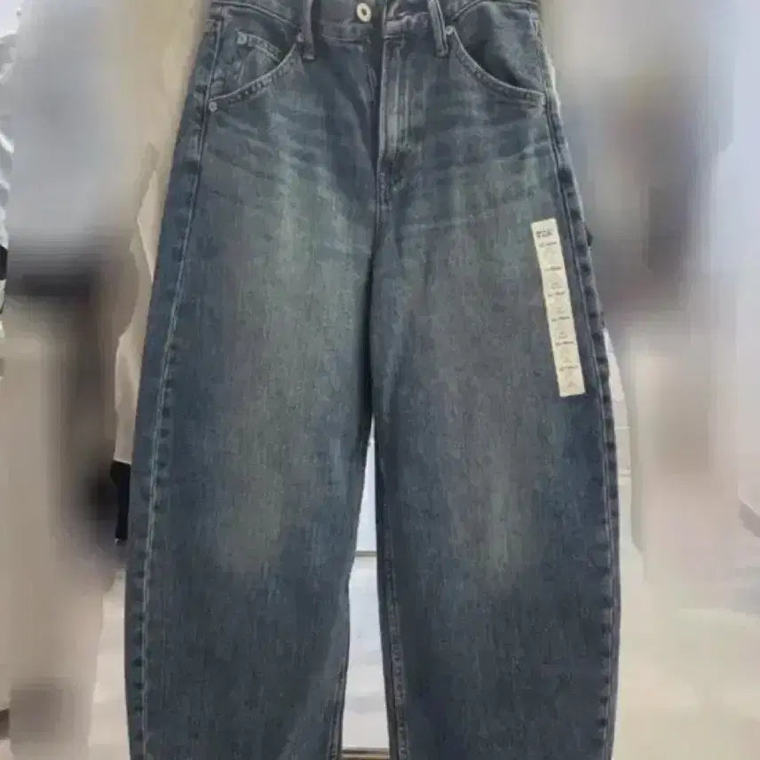 [BUNJANG] Uniqlo Women's Baggy Curve Jeans 22 Size 67 Blue / 유니클로 배기커브 진 67 블루 22사이즈 새거