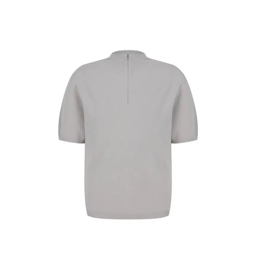 [BUNJANG] Amomento Half Zip-Up Knit L (Gray-Beige) / 아모멘토 하프집업 니트 L