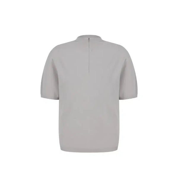 [BUNJANG] Amomento Half Zip-Up Knit L (Gray-Beige) / 아모멘토 하프집업 니트 L