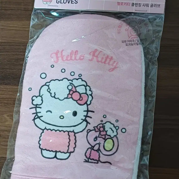 [BUNJANG] Hello Kitty Cleansing Shower Glove / 헬로키티 클렌징 사워 글러브