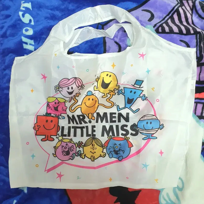 [BUNJANG] Mr. Men & Little Miss Shopping Basket Bag / 미스터맨&리틀미스 장바구니 쇼핑백