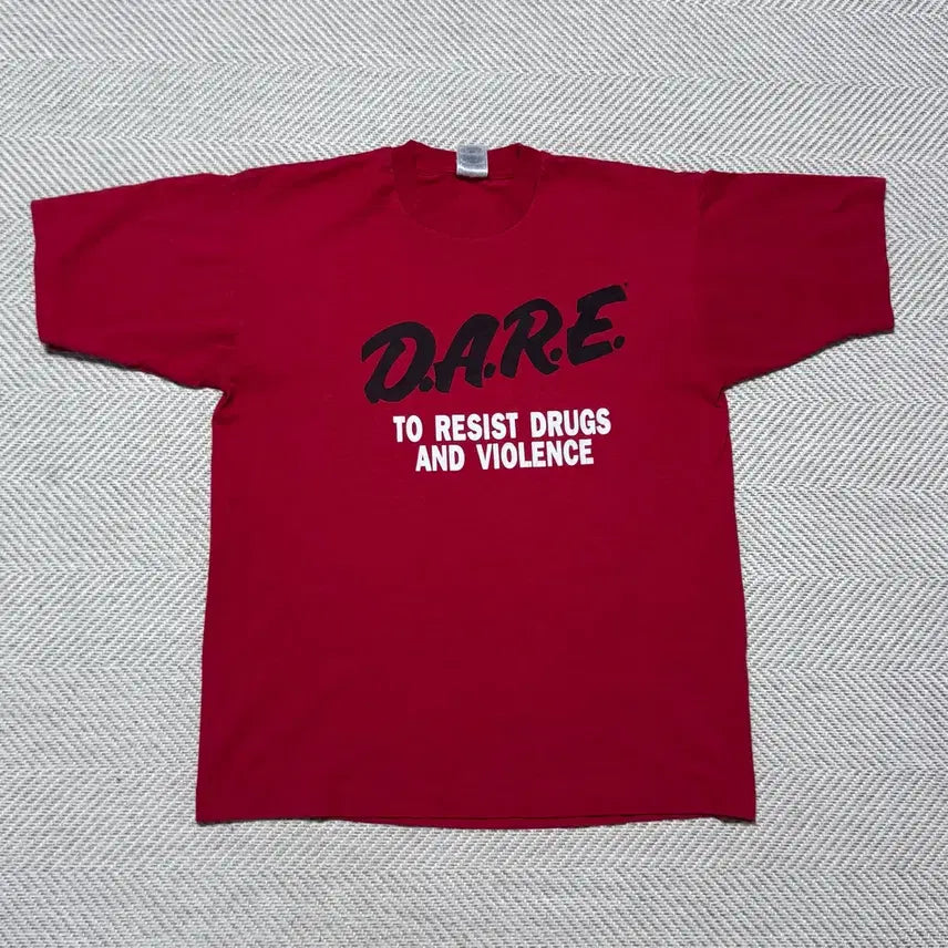 [BUNJANG] Vintage DARE Red T-Shirt (Large) / (L) 90s 빈티지 DARE 레드 티셔츠 후룻