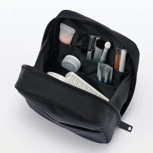 [BUNJANG] Muji Nylon Makeup Pouch Cosmetic Bag Black / [무인양품] 정품 무지 메이크업 파우치 화장품 나일론 블랙