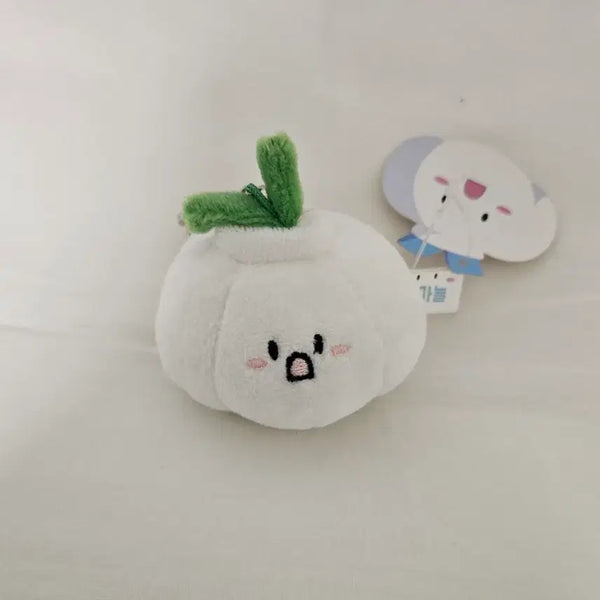 [BUNJANG] Garlic Doll Cotton Ball Keychain / 마늘 인형 솜뭉치 키링