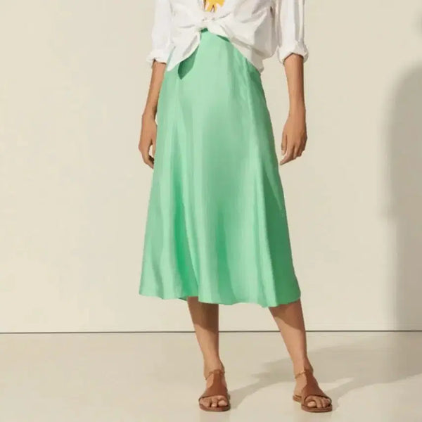[BUNJANG] Sandro Rilou Silk Twill Midi Skirt / (미시착 새상품)산드로 릴루 실크 트윌 미디스커트