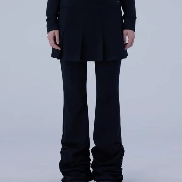 [BUNJANG] MiseKi Seoul Skirt Shirring Pants Set Black / 미세키서울 스커트 셔링팬츠 세트 블랙