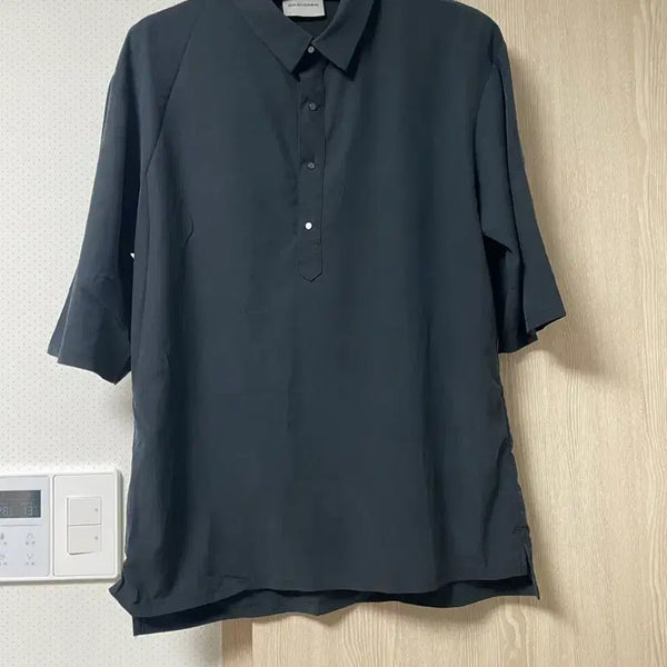 [BUNJANG] Solid Homme Short Sleeve Polo Shirt Black Size 50 / 솔리드옴므 반팔 카라티 블랙, 50사이즈
